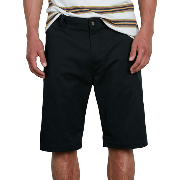 Structured Zip Closure Shorts With Stretch Fabric