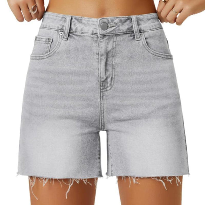 Women Wide Length Denim Shorts