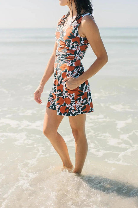 Ruffled Summer Romper With Built In Bra