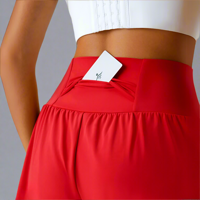Ultra High Rise Yoga Shorts With Back Pocket
